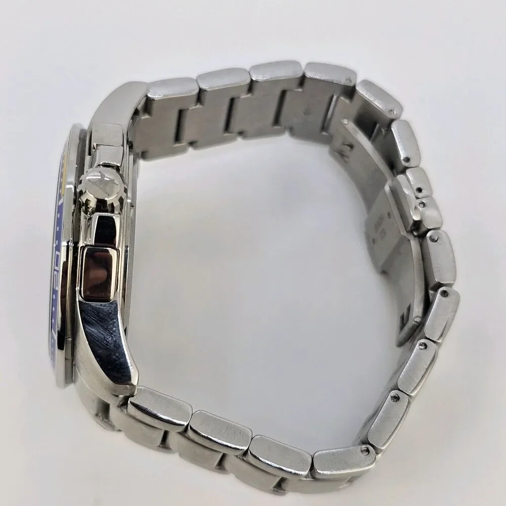 Millage Men's Watch 44MM Blue Dial Gray Bracelet Band 6.5"‎ Wrist New Battery - Picture 11 of 13